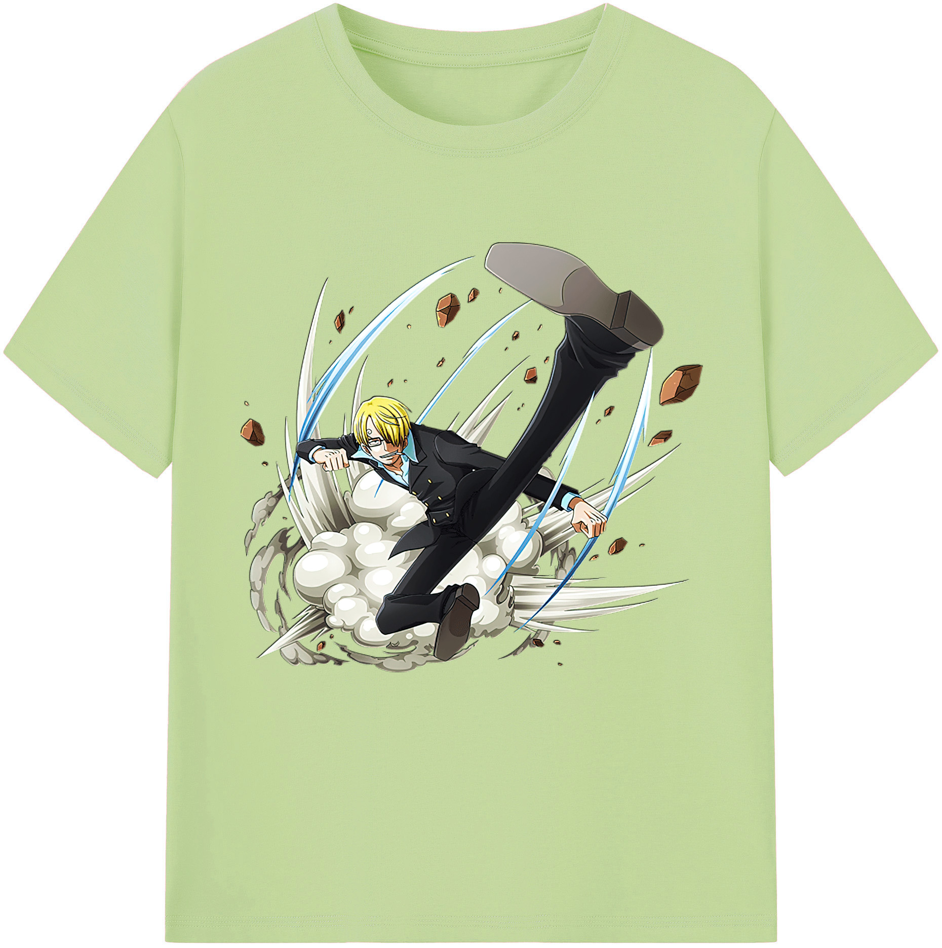 ワンピース サンジ ONE PIECE Sanji 綿100％半袖Tシャツ（フロントプリント）